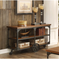 Coaster Furniture 701129 Roy Sofa Table with 2-shelf Rustic Brown